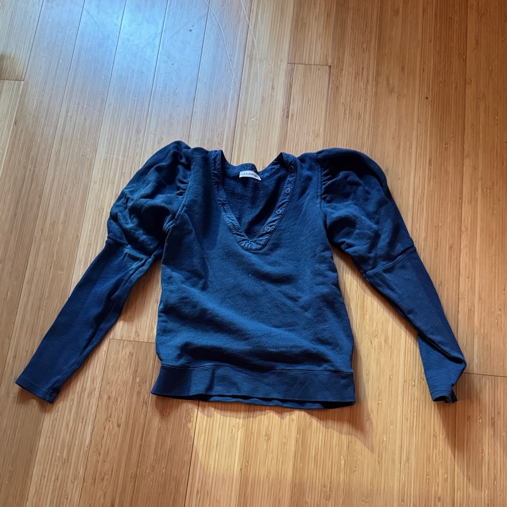 Ulla Johnson Navy V-Neck Women's Top